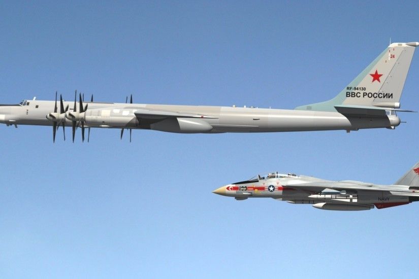 tu- 95 turboprop strategic bomber missile grumman f-14 tomcat