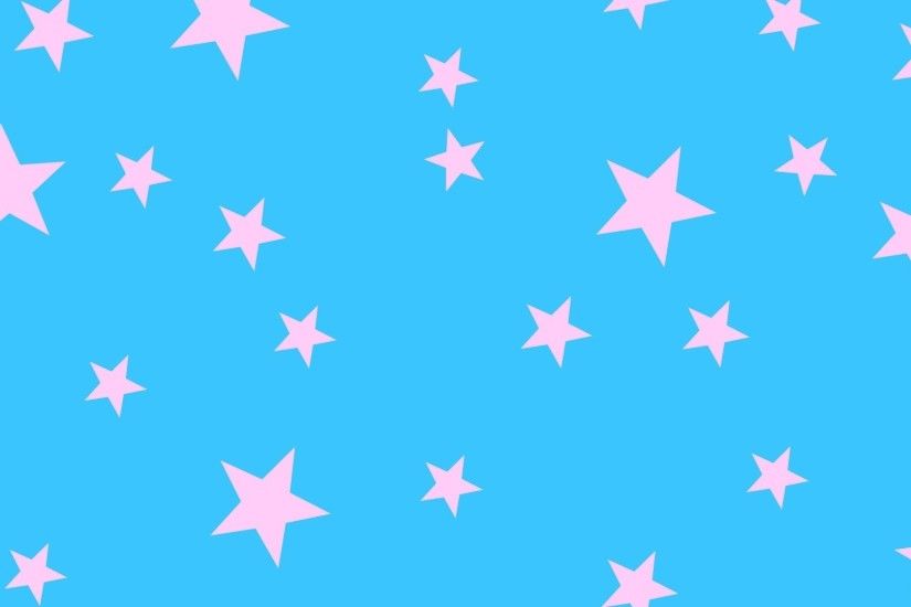 1920x1080 Light blue wallpaper with pink hearts