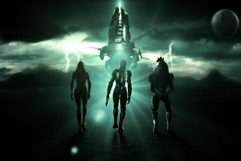 Mass effect tali zorah characters spaceship sky clouds zipp planet  satellite wallpapers.