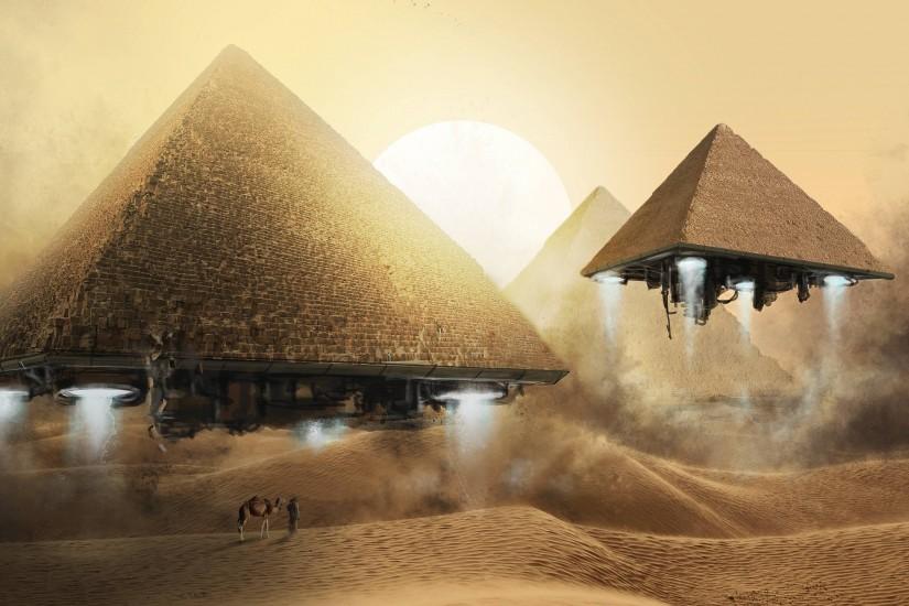 Download wallpaper pyramids, Giza, farewell free desktop wallpaper .