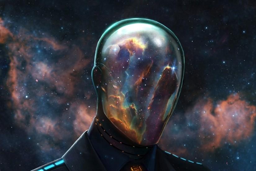 Download 'epic reflective space mask' HD wallpaper