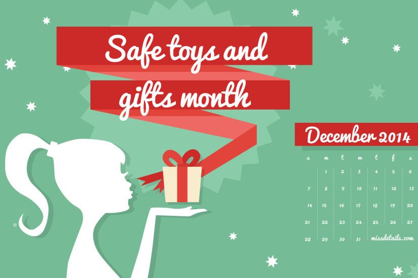 December 2014 free desktop wallpaper from missdetails.com - Toys + Gifts