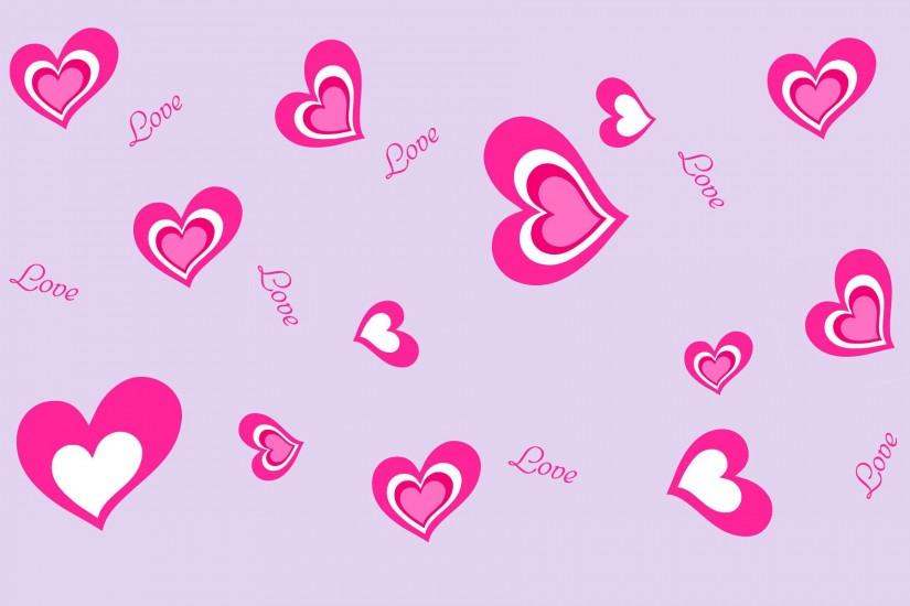 Girly Lovely Hearts - Cool Twitter Backgrounds
