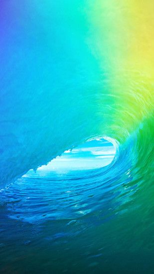 Apple Wave Rainbow Sea Ocean #iPhone #7 #wallpaper
