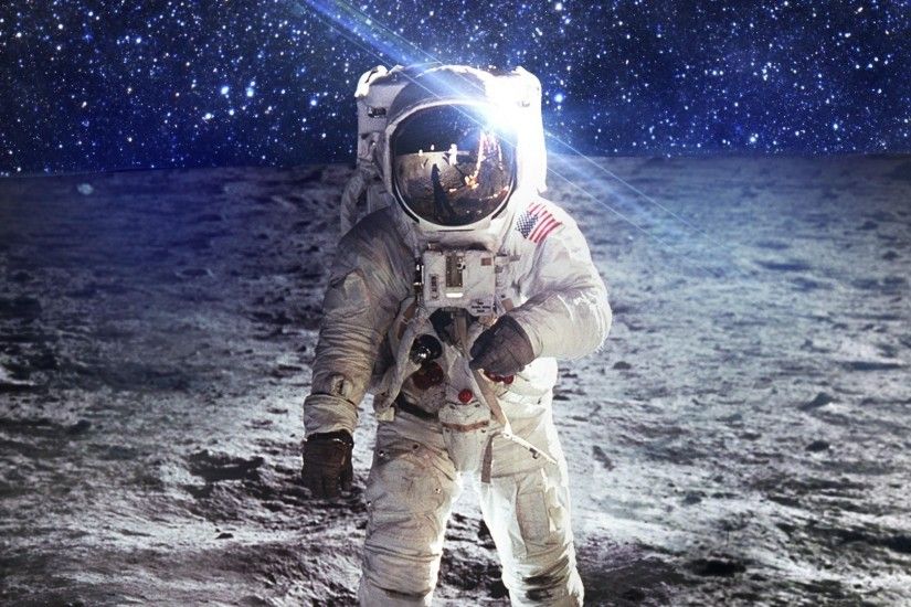 Astronaut on the moon ð wallpaper