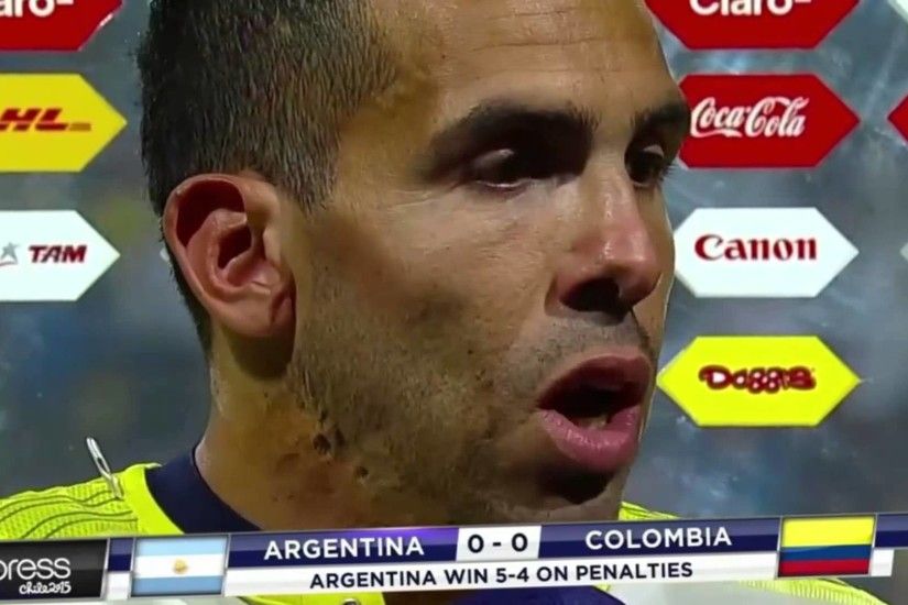 Carlos Tevez And David Ospina Interviews Argentina Vs Colombia Copa America  2015 (translated)