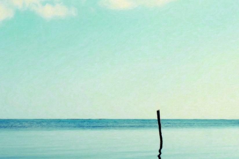 937 2: Nature Calm Peaceful Ocean Sea Skyline Scenery iPad Air wallpaper