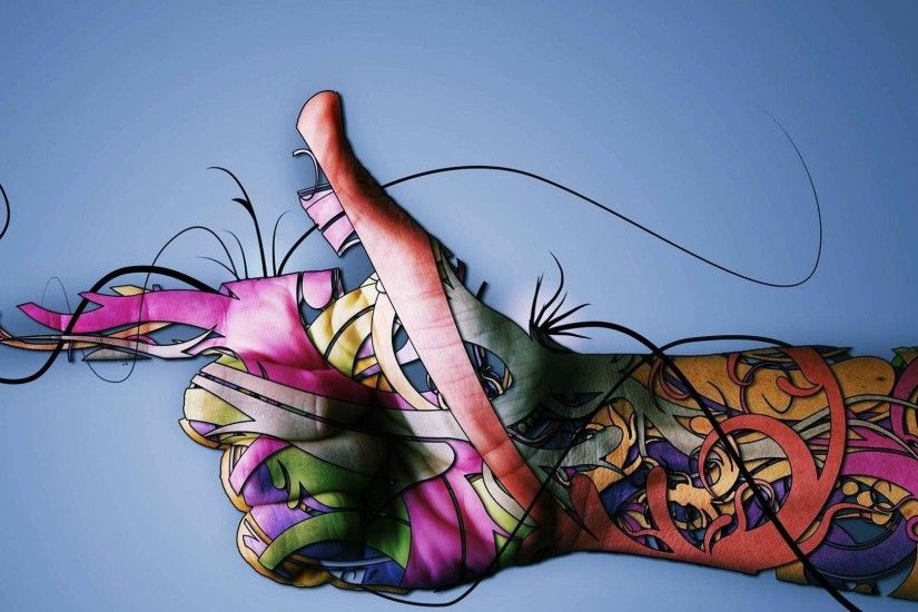 Colorful tattoo design wallpaper