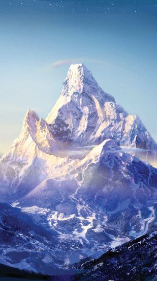 Everest Mountain Snow Stars iPhone 6 Plus HD Wallpaper ...