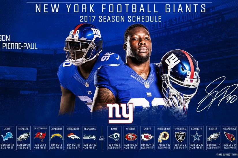 Click one of the thumbnails below to download the New York Giants 2017  schedule desktop wallpaper. For desktop wallpapers, right-click on the  image and ...