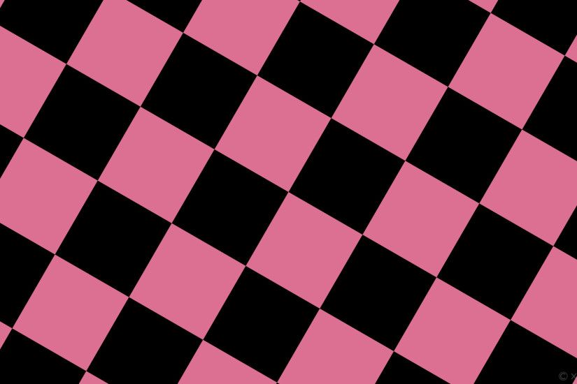 wallpaper black pink checkered squares pale violet red #000000 #db7093  diagonal 60Â° 240px