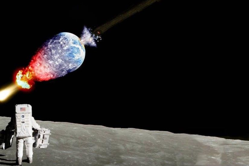 astronaut earth explosion comet