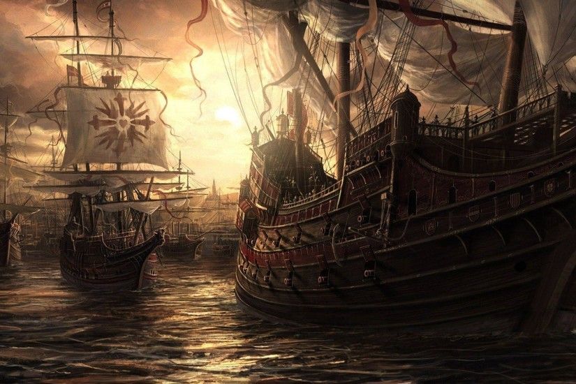 Pirate ships wallpaper - Fantasy wallpapers - #