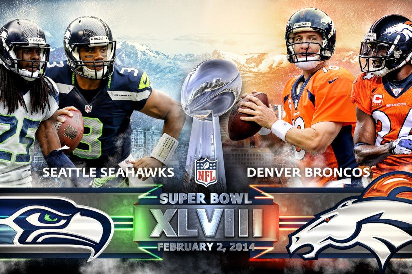 ... DenverSportsWalls Super Bowl 48 Seattle Seahawks Denver Broncos Wall by  DenverSportsWalls