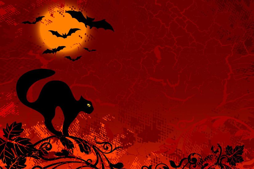 Halloween Black Cat Wallpaper Wallpaper