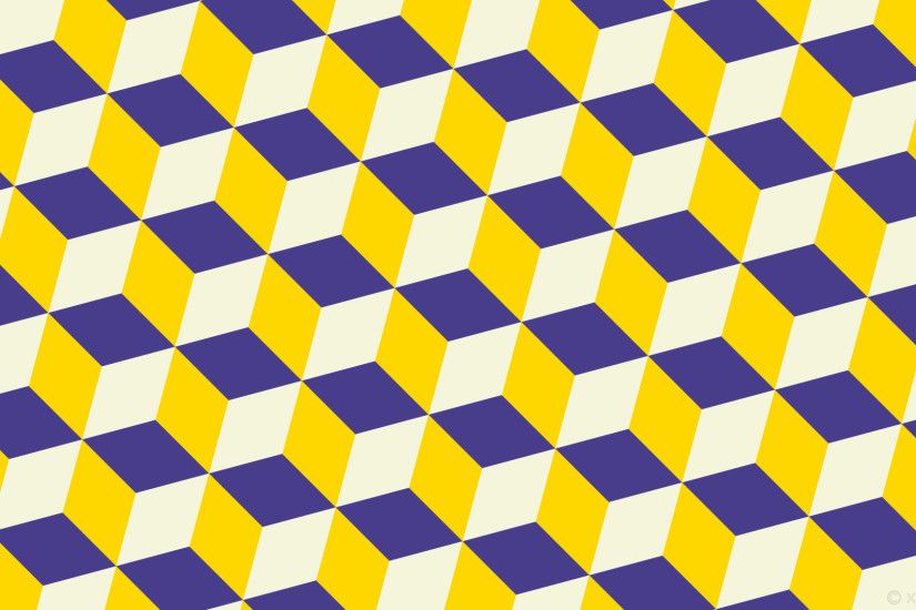 1920x1080 wallpaper 3d cubes purple white yellow dark slate blue gold beige  #483d8b #ffd700