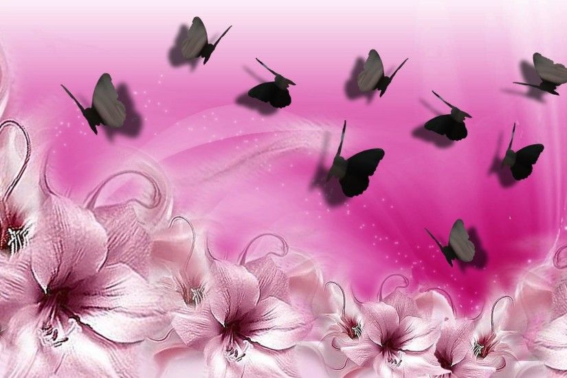 Pink Butterfly Wallpaper Desktop ...