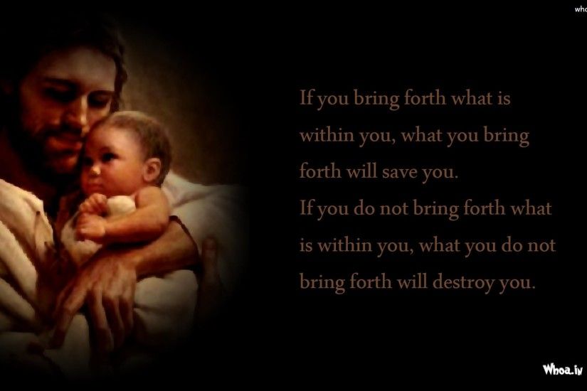 Jesus Christ get a Baby with Quotes HD Wallpaper