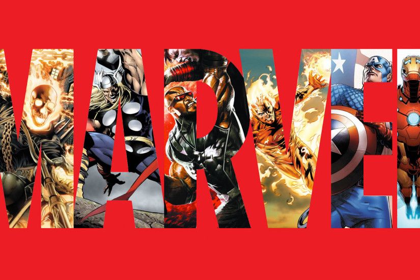 Comics - Marvel Comics Ghost Rider Thor Human Torch Captain America Iron  Man Wallpaper