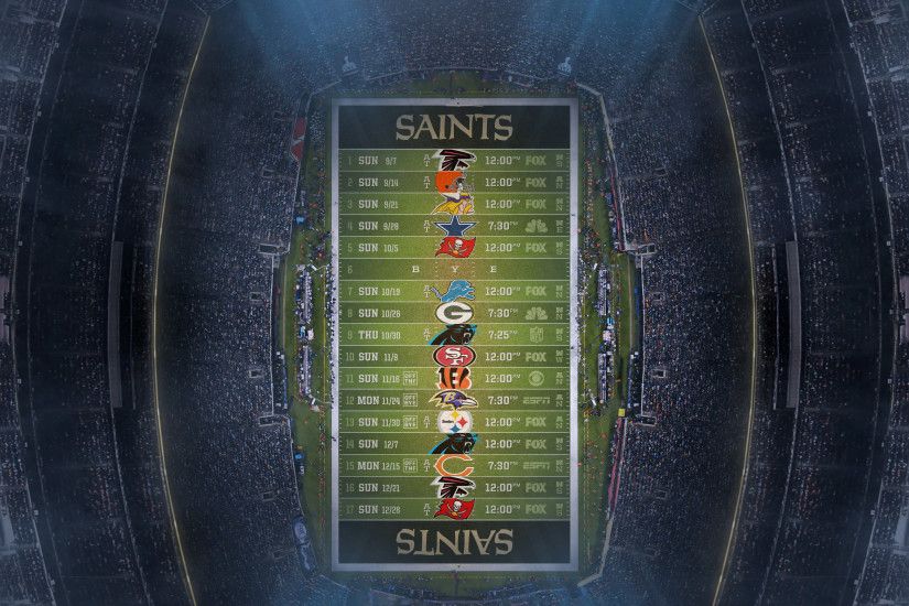 New Orleans Saints 2014 NFL Schedule Wallpaper
