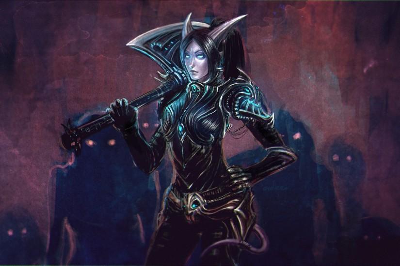 wallpaper World of Warcraft Â· Draenei Â· death knight