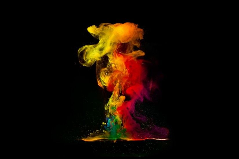 3D Abstract Color Smoke Effect Wallp…