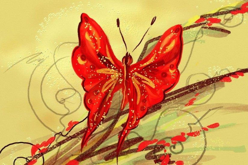 Red Butterfly wallpapers and stock photos