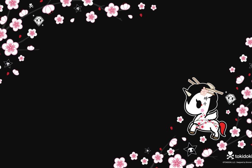 Sakura Black Desktop 2560x1600. tokidoki!