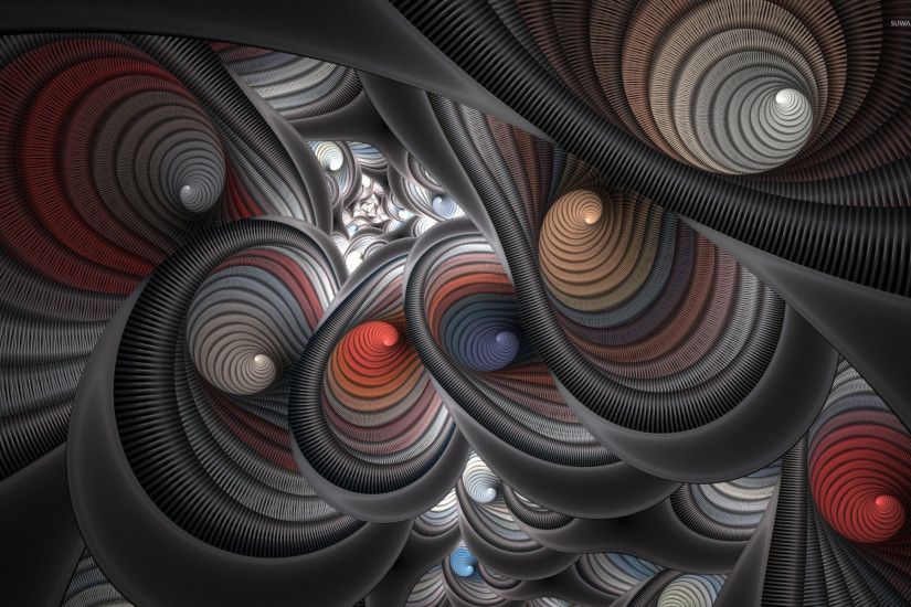 Fractal wormholes wallpaper