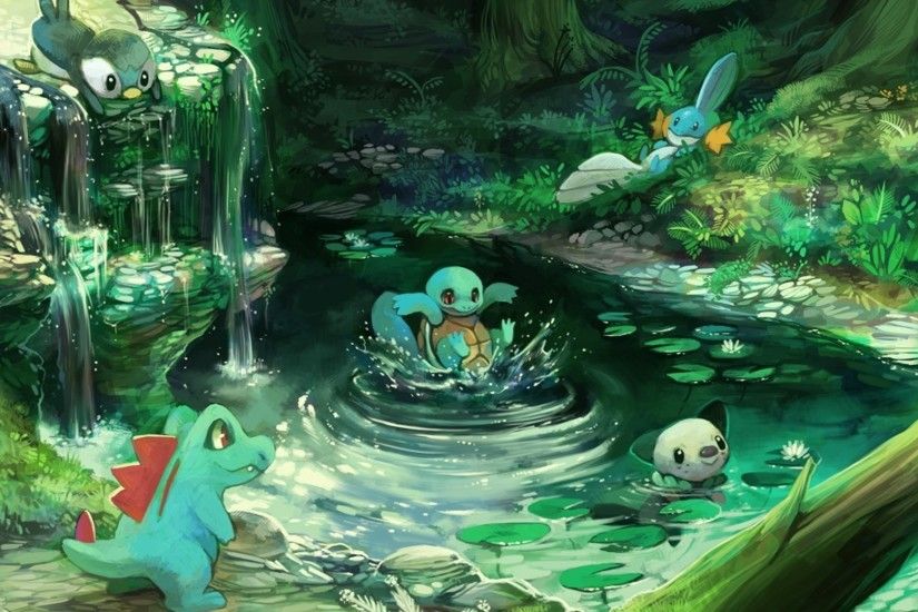 Pokemon characters in the forest wallpaper 1920x1080 jpg