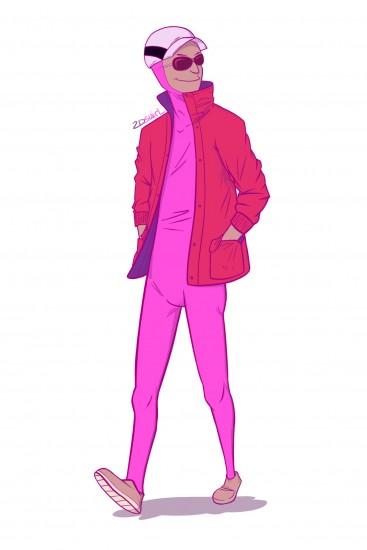 I liked pink guys outfit from this video Transparent version here