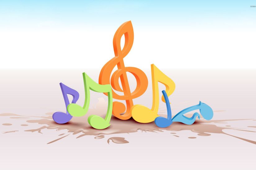 Colorful musical notes [2] wallpaper