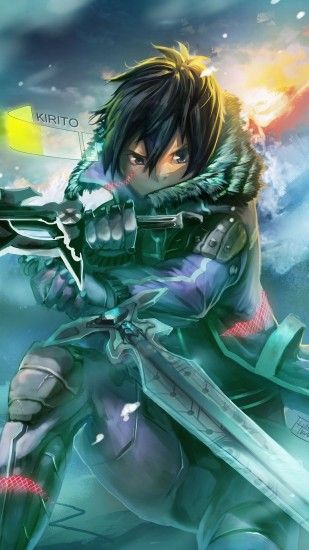 ... Kirito - Sword Art Online Anime mobile wallpaper