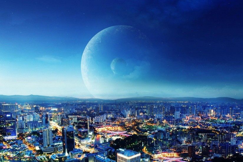 fantasy cool city night HD wallpapers - desktop backgrounds
