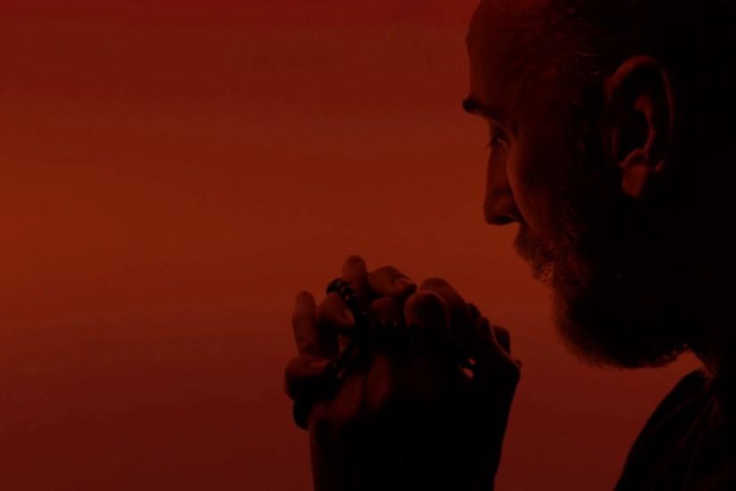 Old man religion pray scarlet. A man praying God, holding a rosary in his  hands, whispering words. Red scarlet background. Stock Video Footage -  VideoBlocks