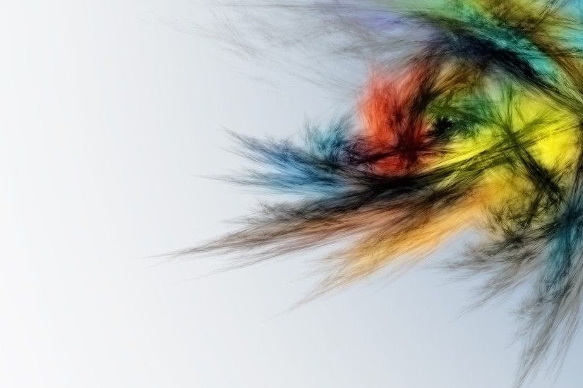 Wallpaper Feathers, Lines, Multi-colored, Background, Brush HD, Picture,  Image