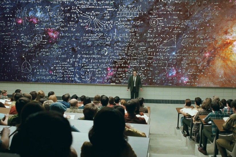 Blackboard Space Universities Universe Science Mathematics A Serious Man ...