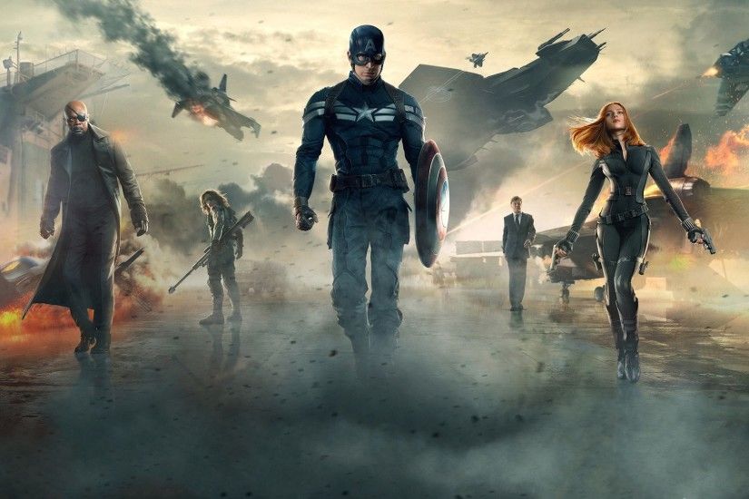 Movie - Captain America: The Winter Soldier Captain America Black Widow  Natasha Romanoff Scarlett Johansson