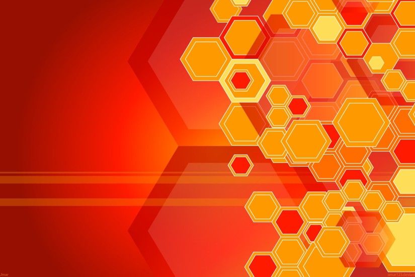 Attachment for Hexagon Shape in Red and Yellow for abstract wallpaper