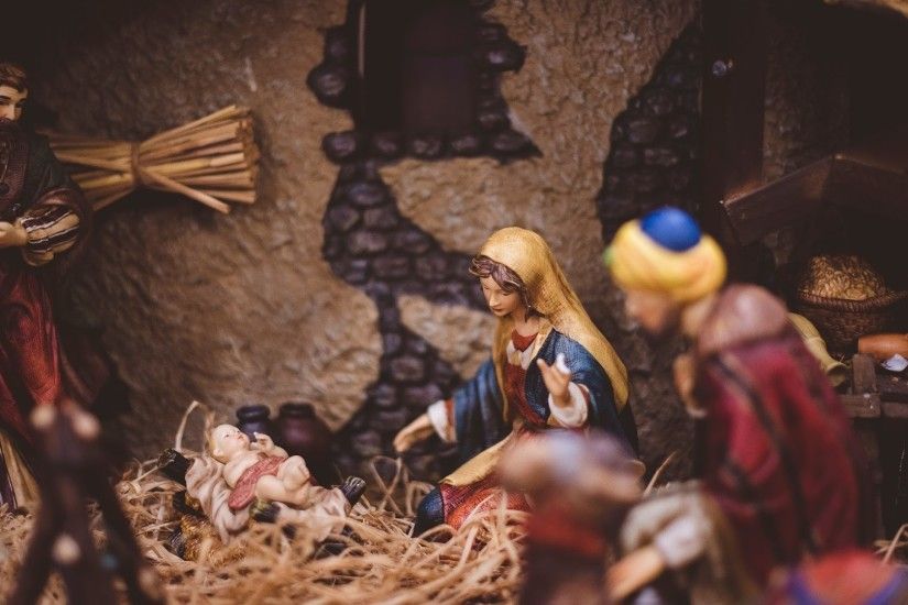 4K HD Wallpaper: Nativity Scene. Christmasð Season