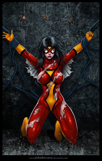 Spider Woman down by johnbecaro