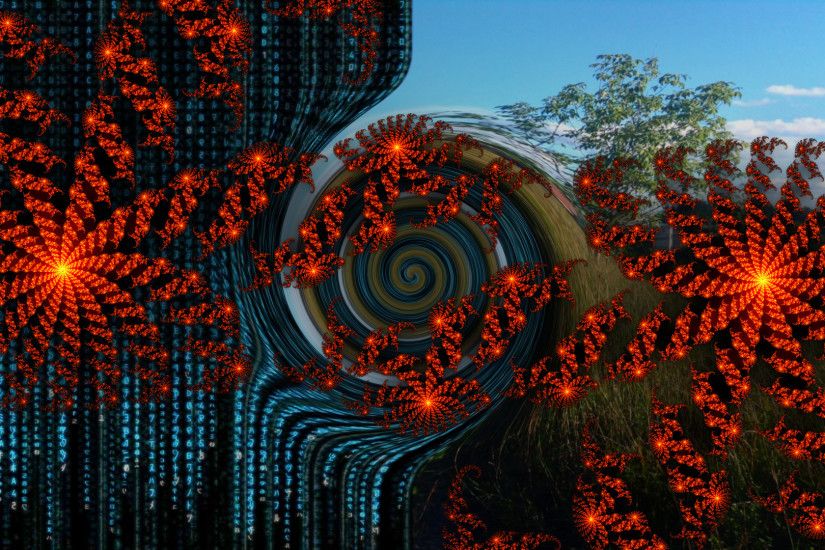 The Matrix, Fractal, Spiral, Landscape, Psychedelic Wallpaper HD