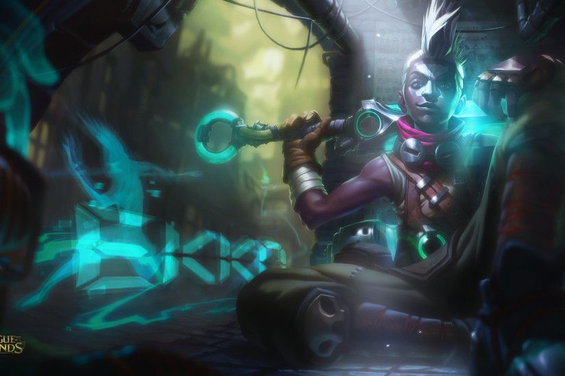 I always update my desktop wallpaper once I feel it's getting a bit old. So  I thought I might as well do a quick edit of Ekko's splash art.