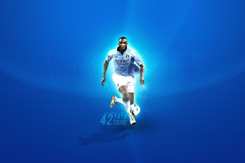 Yaya Toure Manchester City Wallpaper HD Background