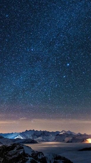 Beautiful starry sky iPhone wallpaper