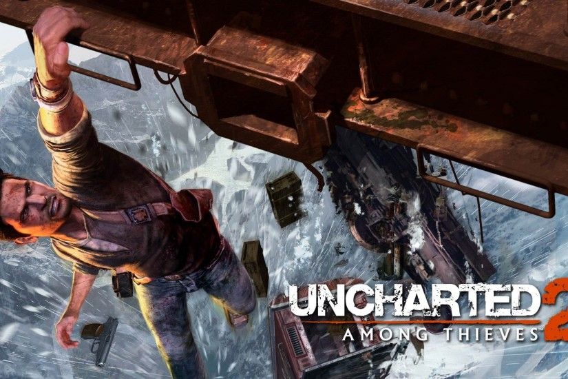 Preview wallpaper uncharted 2 among thieves, height, man, pistol, snow  1920x1080