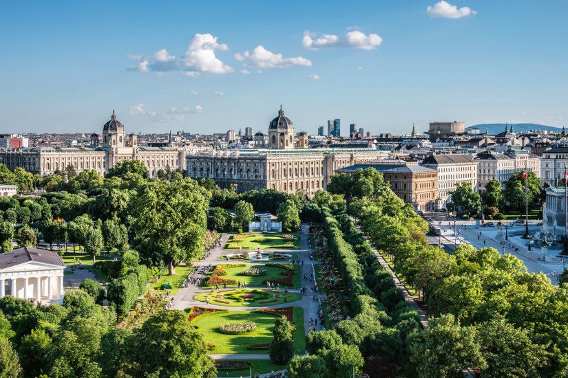 3840x2160 Wallpaper vienna, austria, capital, travel, view from above