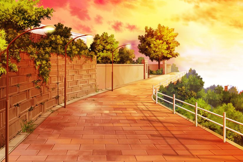 Anime city scenery HD Wallpaper 1920x1080