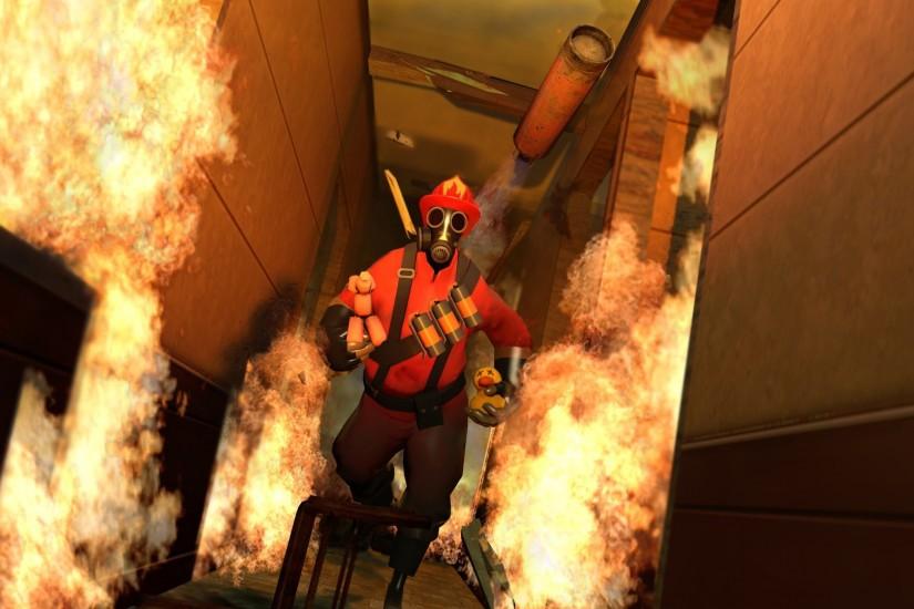 ... wallpaper fire ducks Pyro TF2 fireworks dogs toys (children) firefighter  Team Fortress 2 balloons save ...