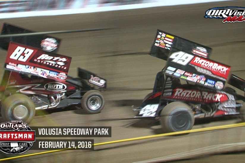 Highlights: World of Outlaws Craftsman Sprint Cars Volusia Speedway Park  February 14th, 2016